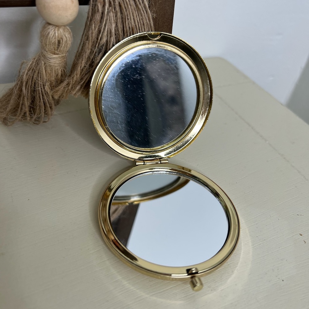 Brand New-Monogram Compact Mirror w/ Pouch